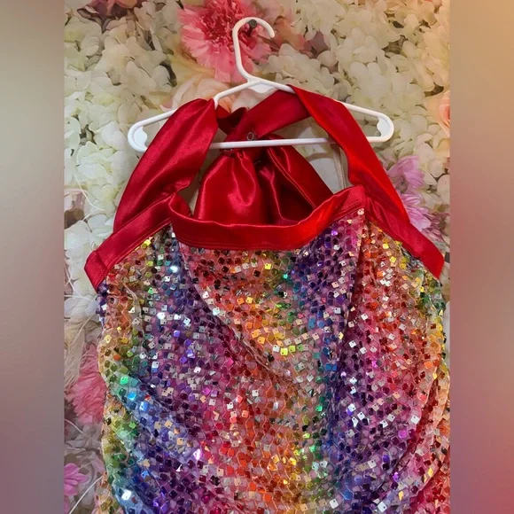 Weissman Rainbow Sequin Kids Dance Dress - Picture 5 of 16